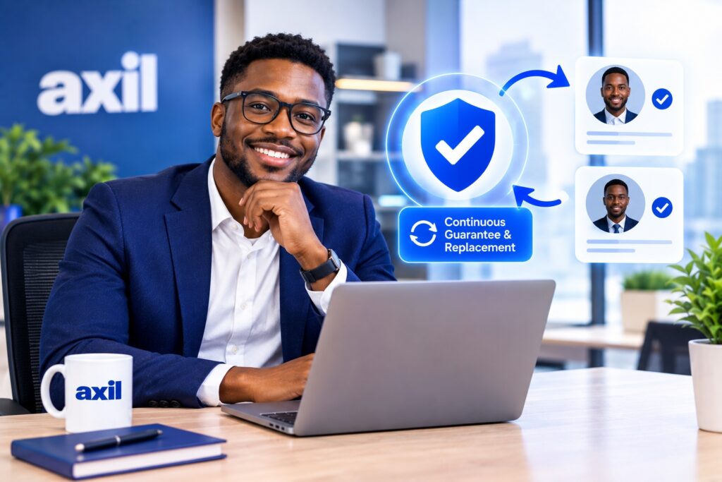 Axil recruitnent Continuous replacement Guarantee
